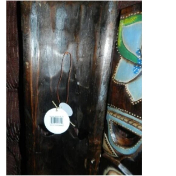 Hand Crafted Polynesian Hawaiian Style Painted 19.5 " Tiki Masks X2 🆕📦🏃🏻💨🚚 - Picture 12 of 16